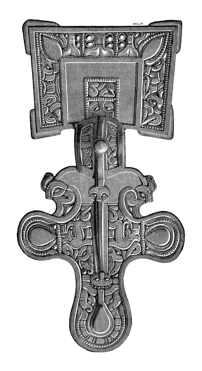 Fíbula de cabeça quadrada, de Ragley Park, Warwickshire, 1893 de Unbekannt