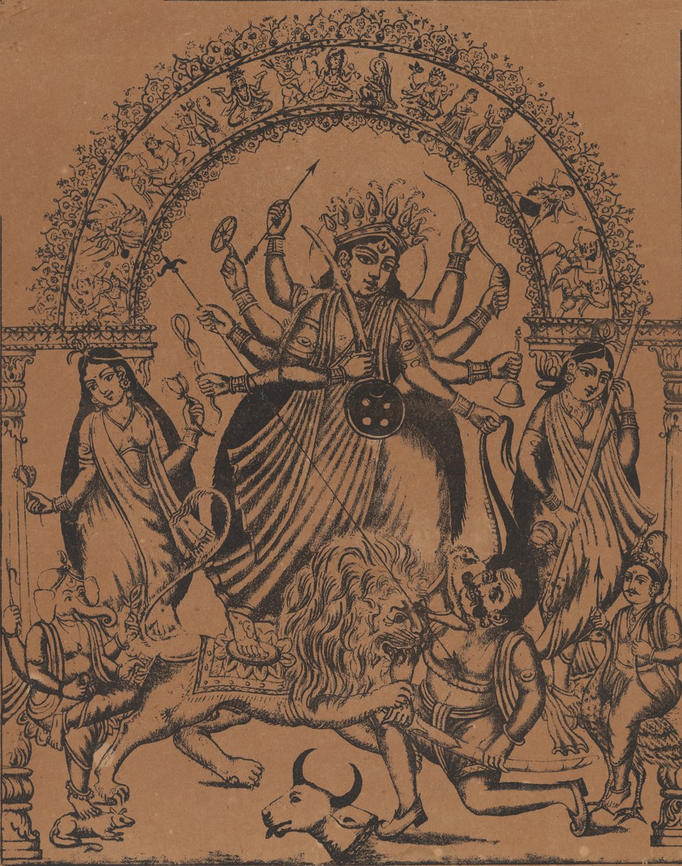 Sri Sri Durga, c. 1875-80. de Unbekannt
