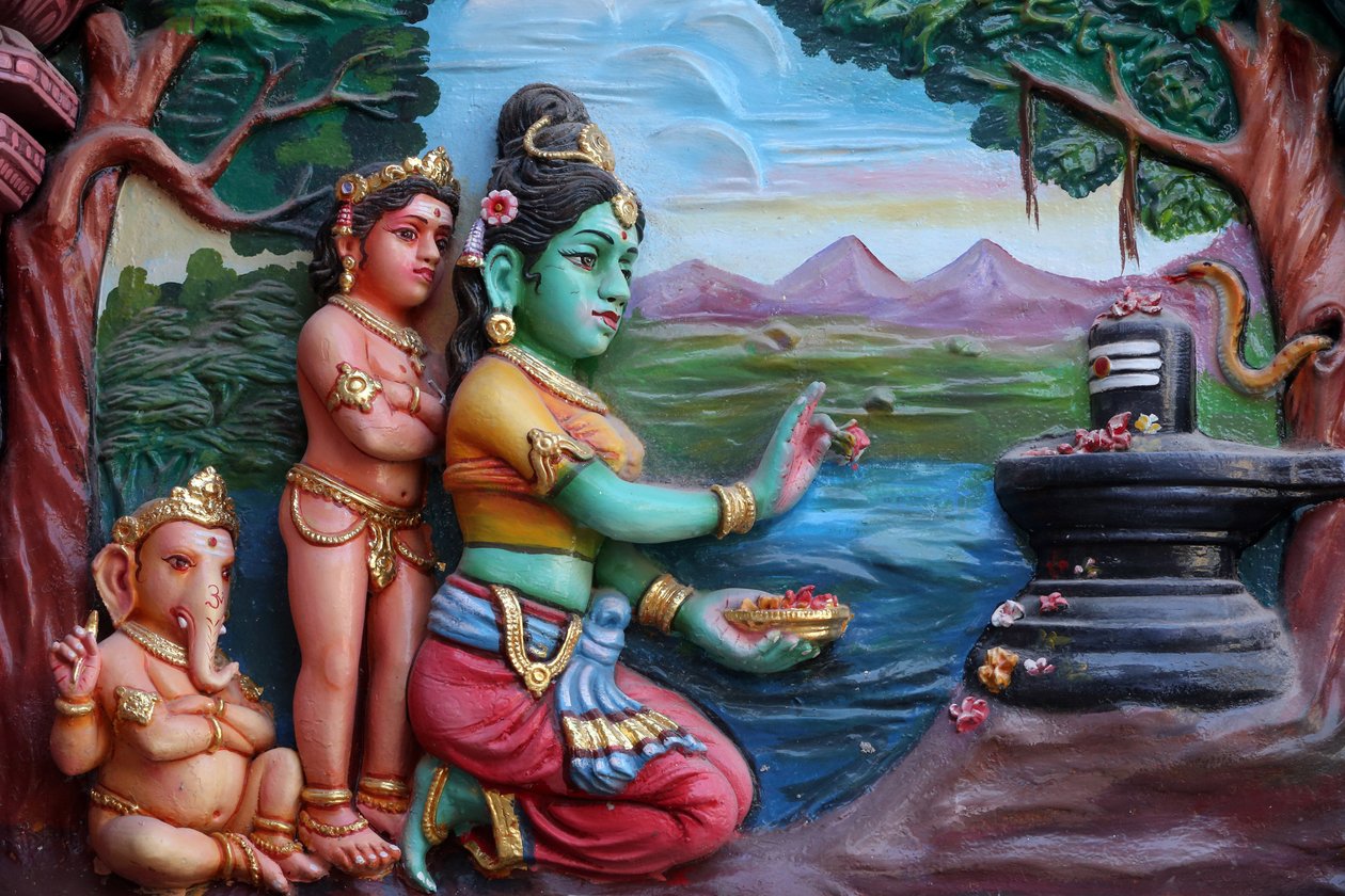 Sri Vadapathira Kaliamman templo hindu. Ganesha também conhecida como Ganapati e Vinayaka, é uma das divindades mais adoradas do panteão hindu. Singapura de Unbekannt