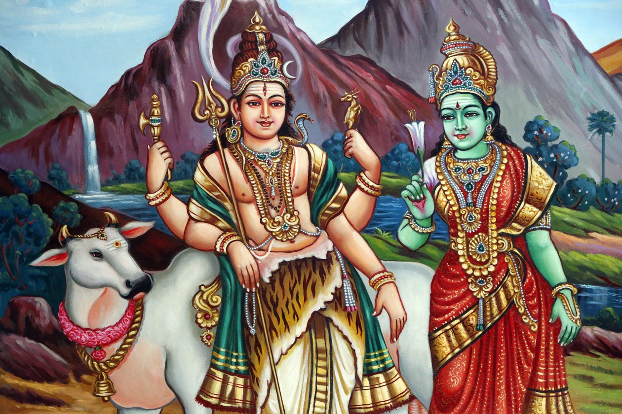 Sri Vadapathira Kaliamman templo Hindu. Shiva e Parvati. Singapura de Unbekannt
