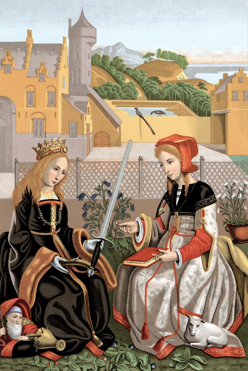 Santa Agnes e Santa Catarina de Unbekannt