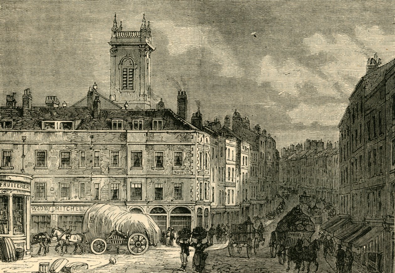 Igreja de St. Andrews, de Snow Hill, em 1850, c1872. de Unbekannt