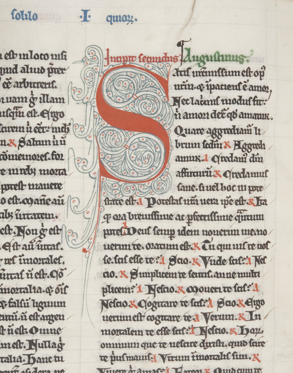 &39;Ópera&39; de Santo Agostinho de Hipona, Fol 151 verso, detalhe, c.1200 (caneta e tinta sobre pergaminho) de Unbekannt