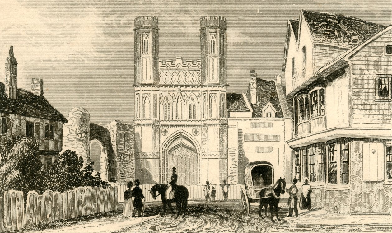 Portão de Santo Agostinho, Cantuária. Kent, c1835. de Unbekannt