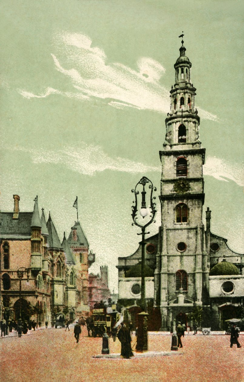 St Clement Danes, Strand, Londres, c1910. de Unbekannt