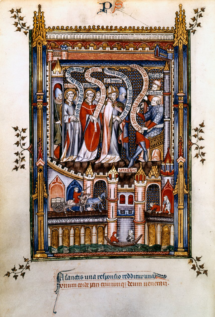 St Denis, St Rusticus e St Eleutherius antes de Sisinnius, 1317 de Unbekannt