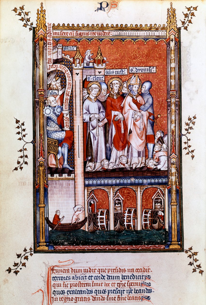 St Denis é mostrado os mártires, 1317 de Unbekannt