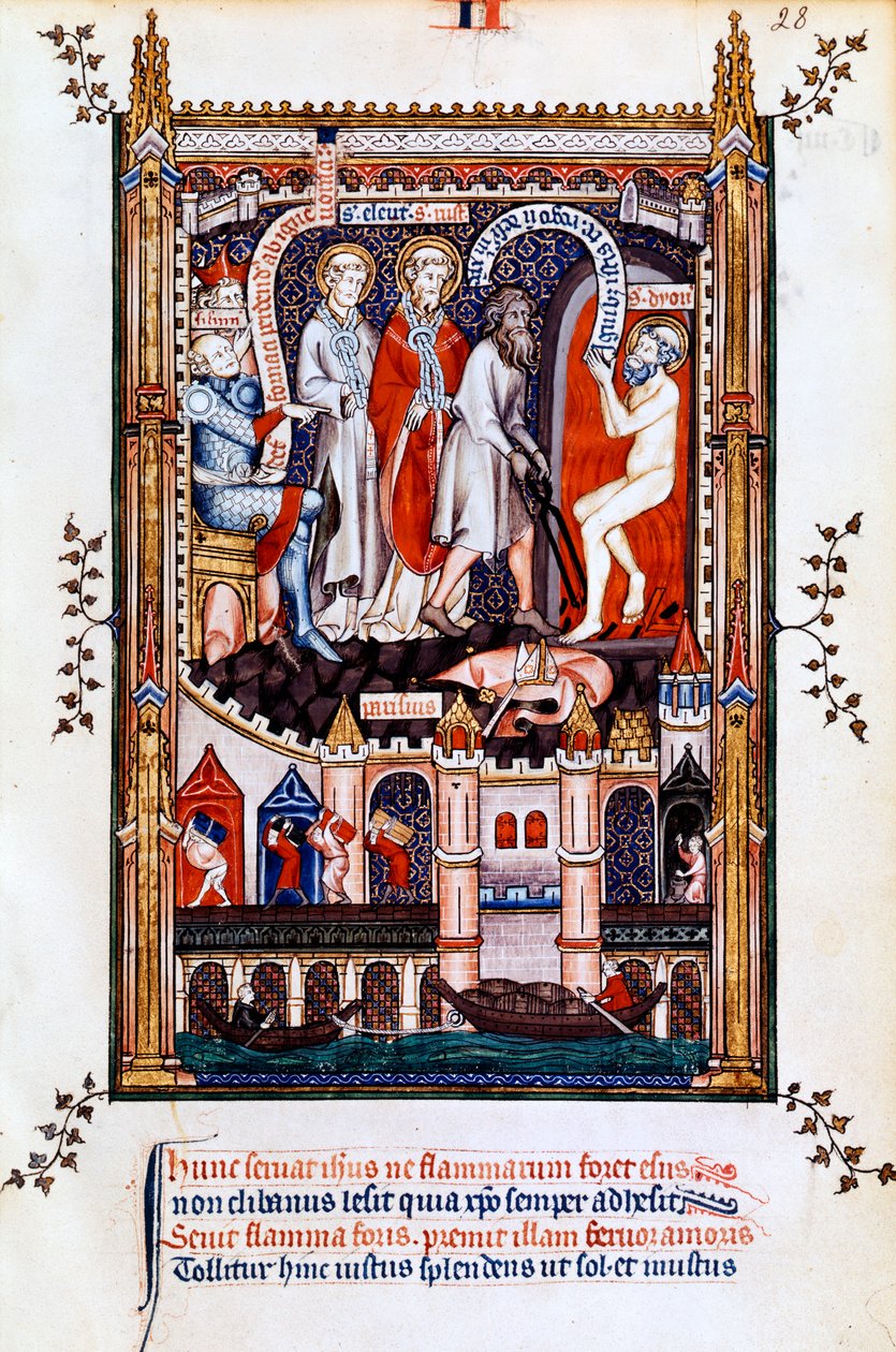 St Denis é jogado no forno, 1317 de Unbekannt