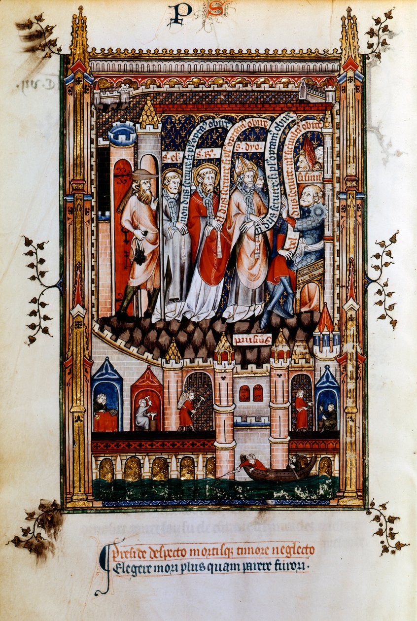 St Denis levado para Sisinnius, 1317 de Unbekannt