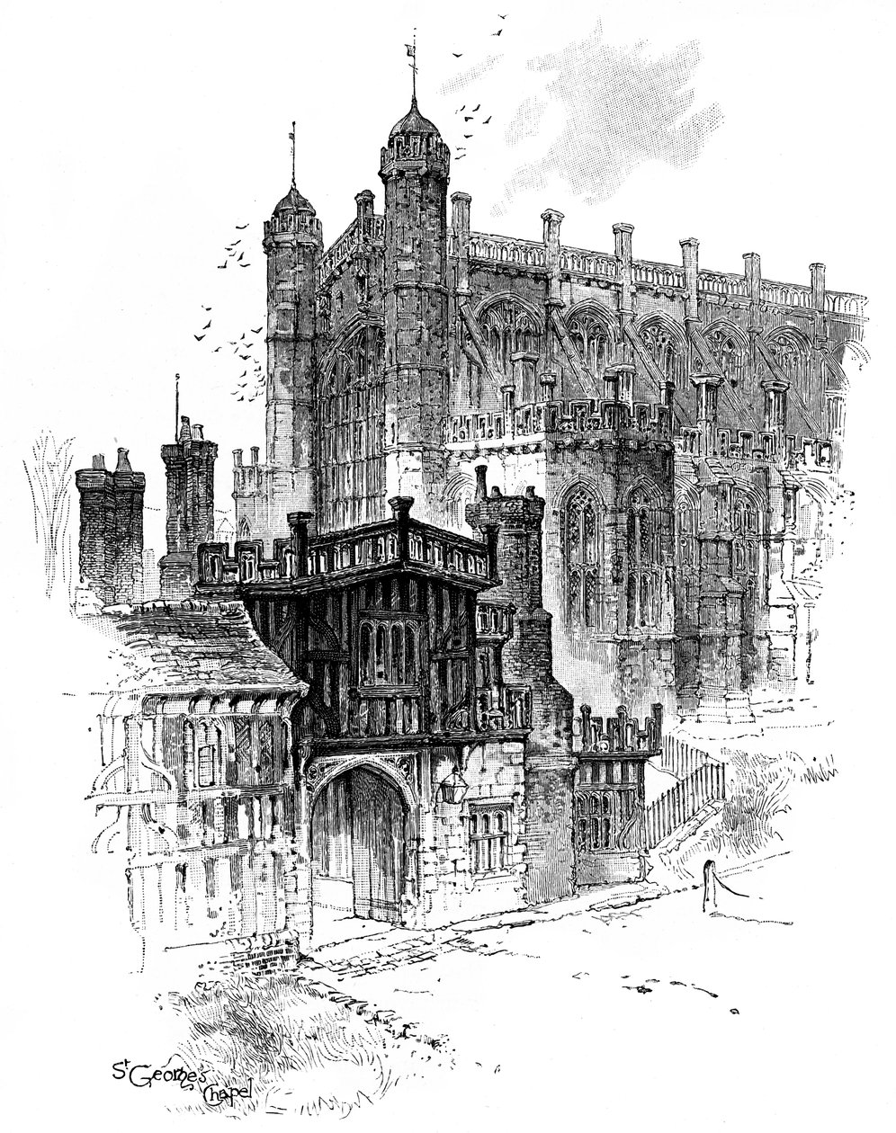 Capela de St Georges, Windsor, Berkshire, c1888 de Unbekannt