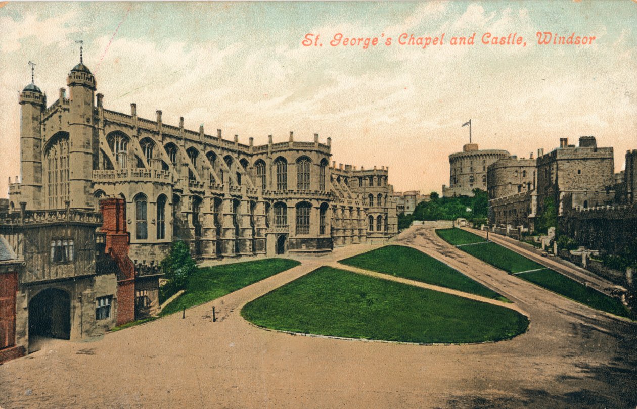 Capela e Castelo de St. Georges, Windsor, c1910. de Unbekannt