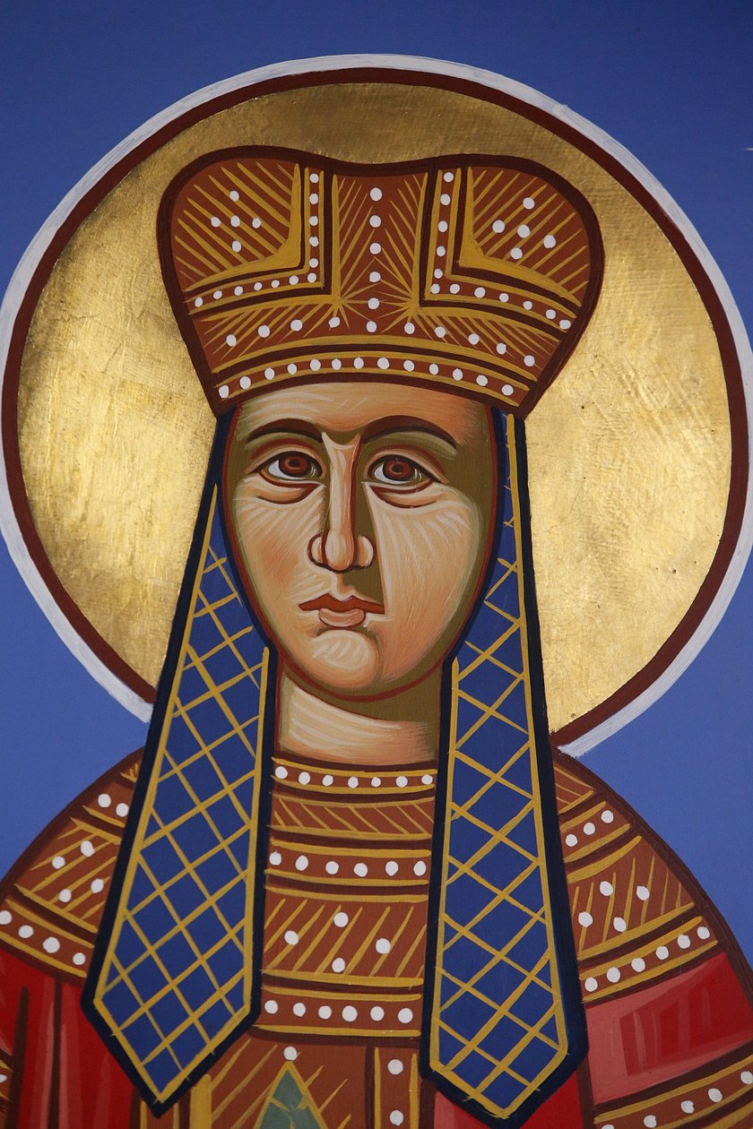 Afresco de Santa Helena em Pedoulas Igreja Ortodoxa, Chipre, 20150510, Pedoulas, Chipre de Unbekannt