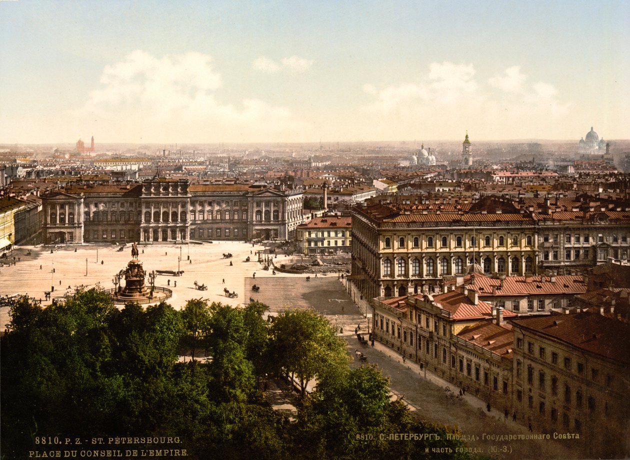 St Isaacs Square, São Petersburgo, Rússia, c1890-c1905 de Unbekannt