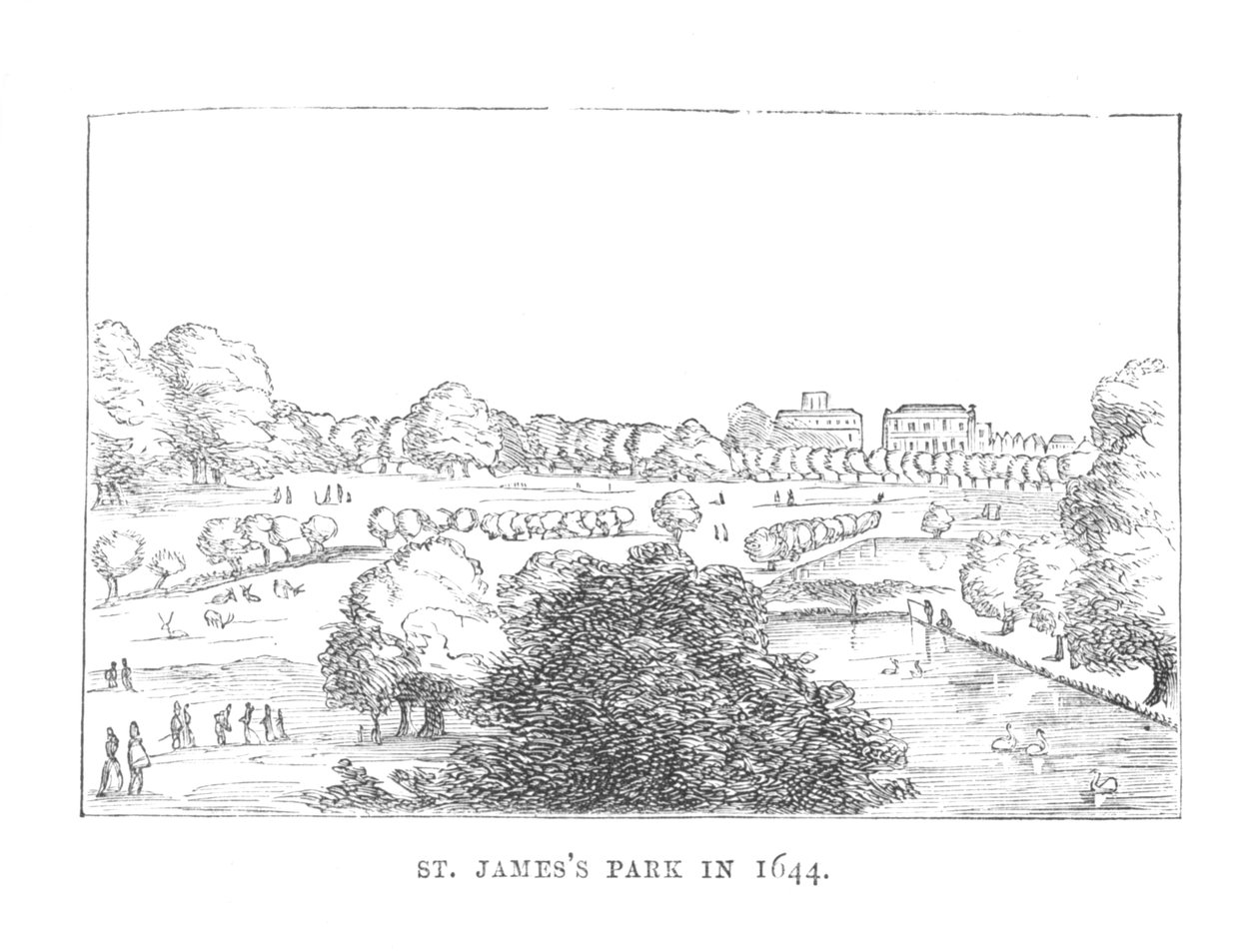 St. James Park em 1644, c1870 de Unbekannt