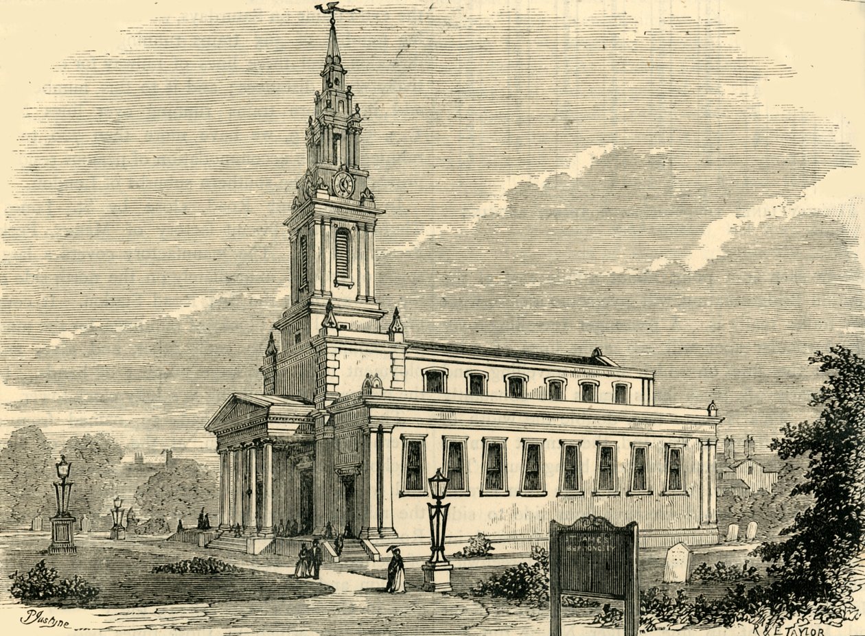 Igreja de St. Jamess, Bermondsey, c1878. de Unbekannt