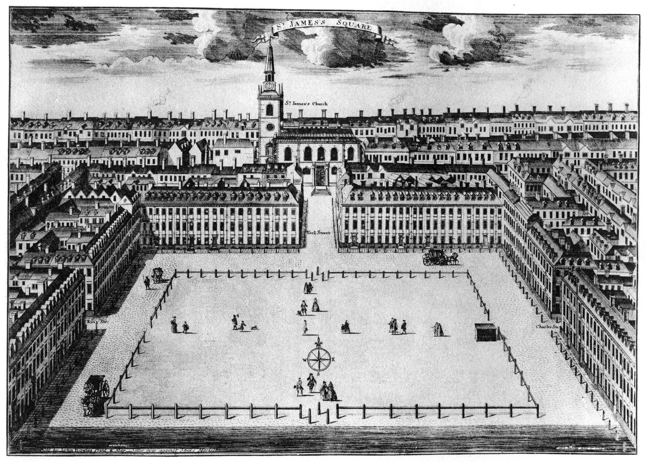 St Jamess Square, Londres, século XVIII 1907 de Unbekannt