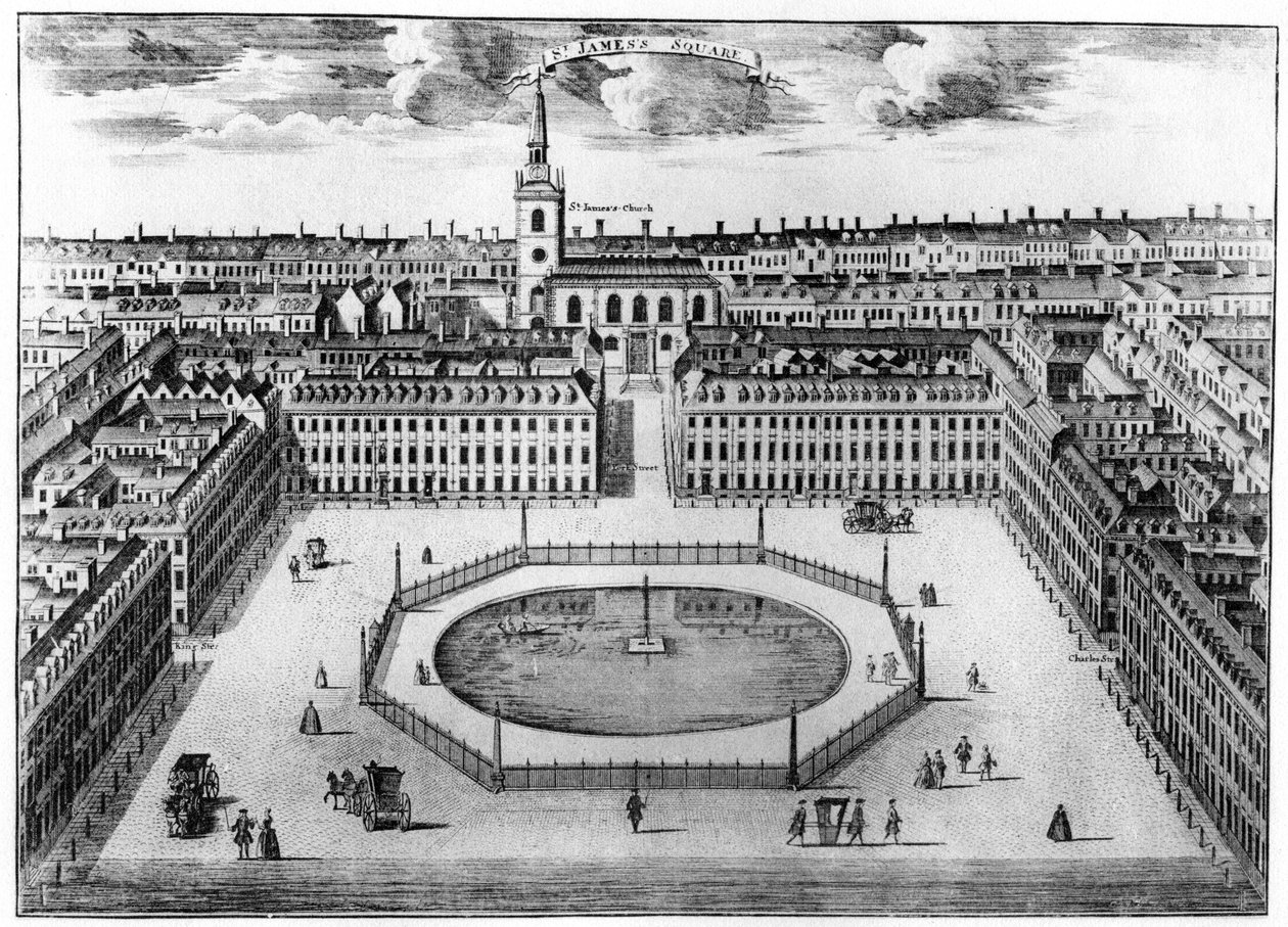 St Jamess Square, Londres, século XVIII 1907 de Unbekannt