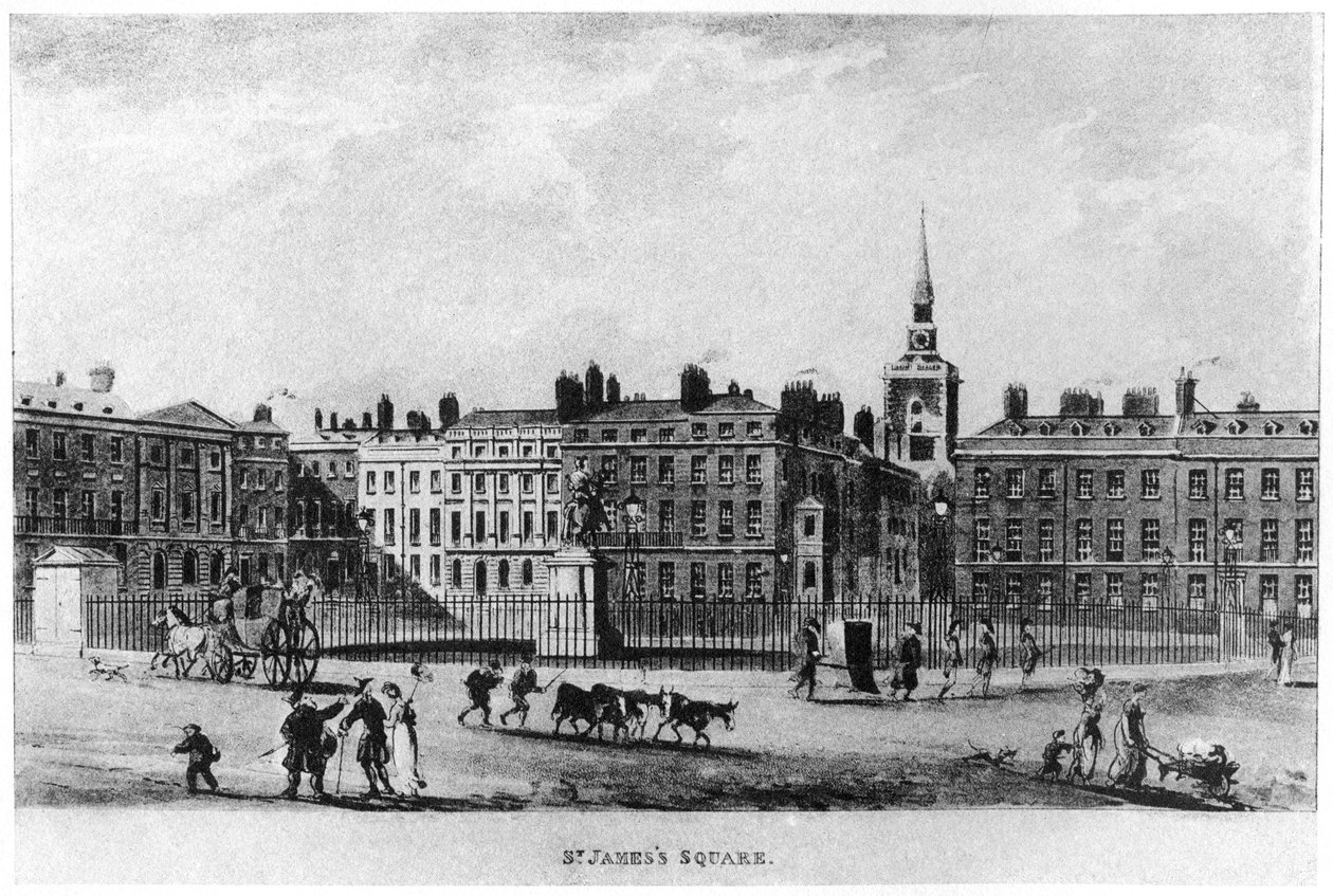St Jamess Square, Londres, século XVIII 1907 de Unbekannt