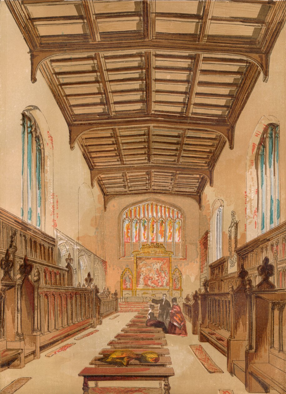 Capela do Colégio St. Johns, Cambridge, c1845, 1864 de Unbekannt