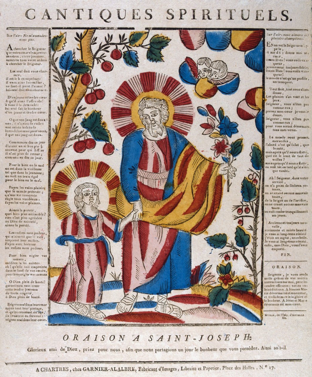 São José e Jesus andando de mãos dadas, século XVIII de Unbekannt