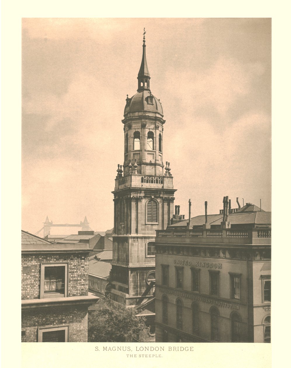 St Magnus, ponte de Londres, a torre, meados do século XIX. de Unbekannt
