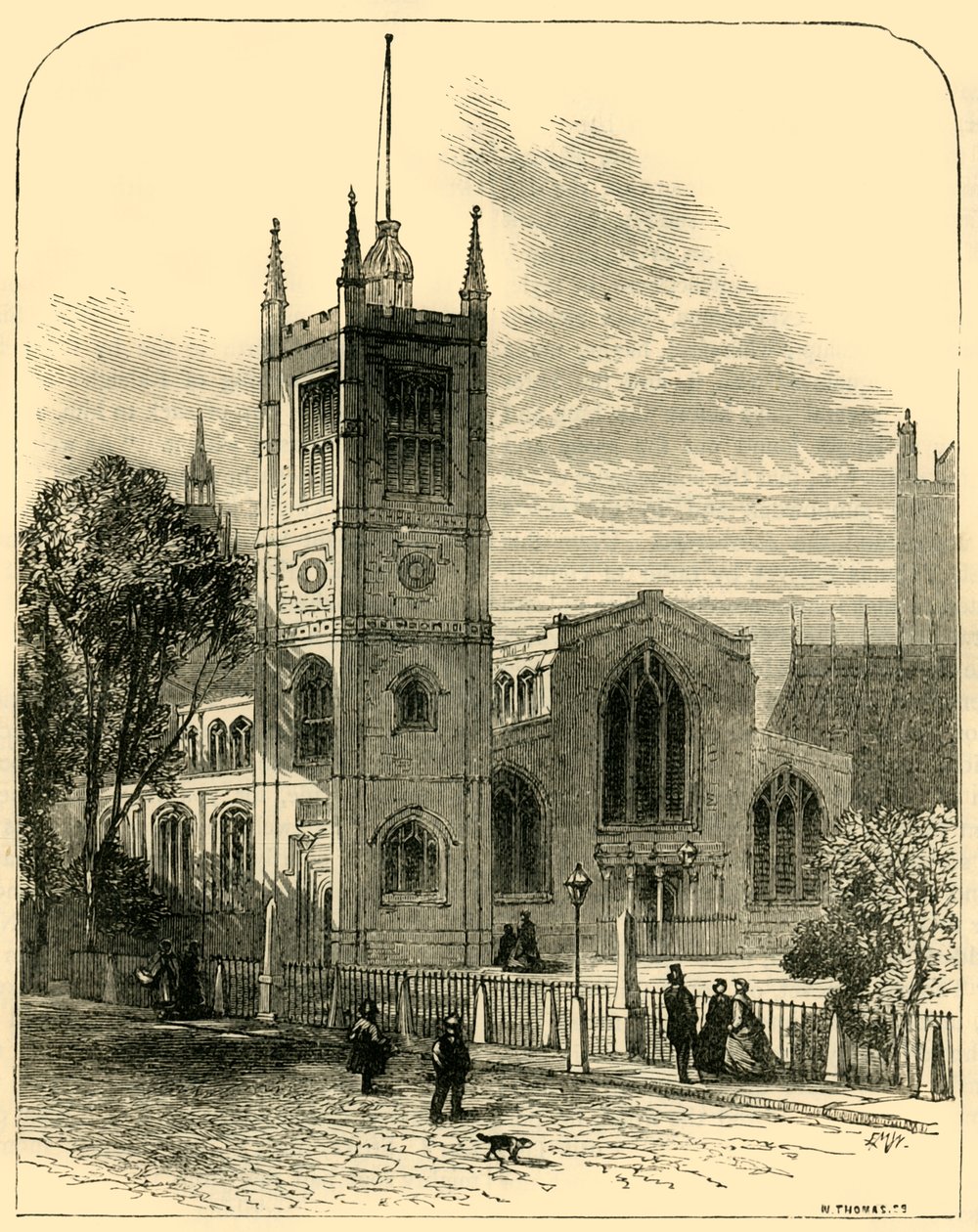 Igreja de St. Margarets, do Noroeste, 1881. de Unbekannt
