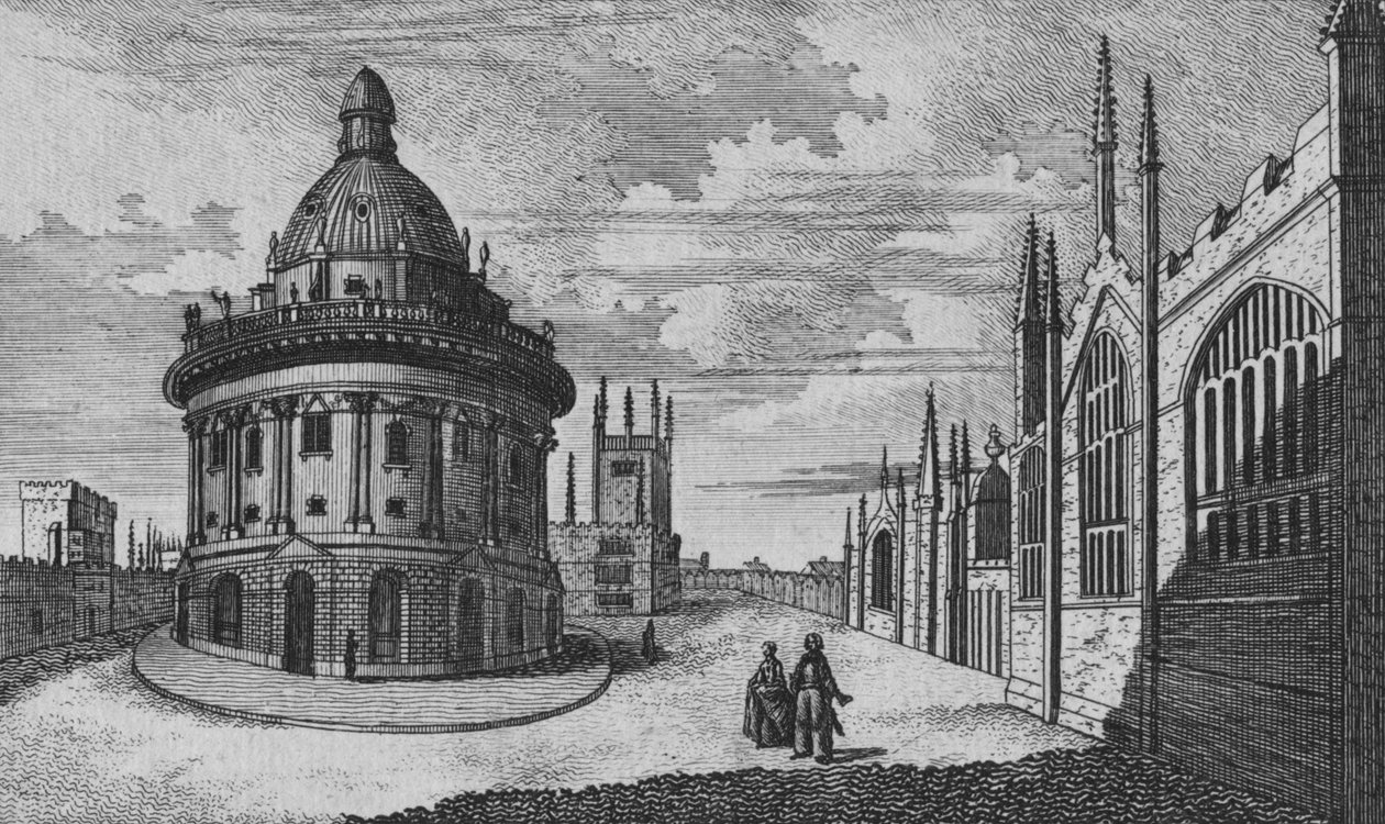 Igreja St. Marys e Biblioteca Radcliffe em Oxford, século XVIII de Unbekannt
