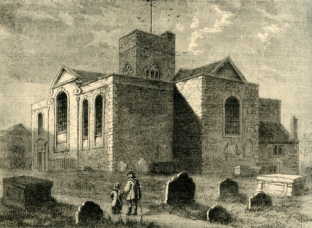 Igreja de São Nicolau, Deptford, c1878. de Unbekannt