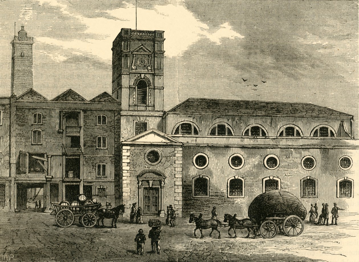 Igreja de St. Olaves, em 1820, c1878. de Unbekannt