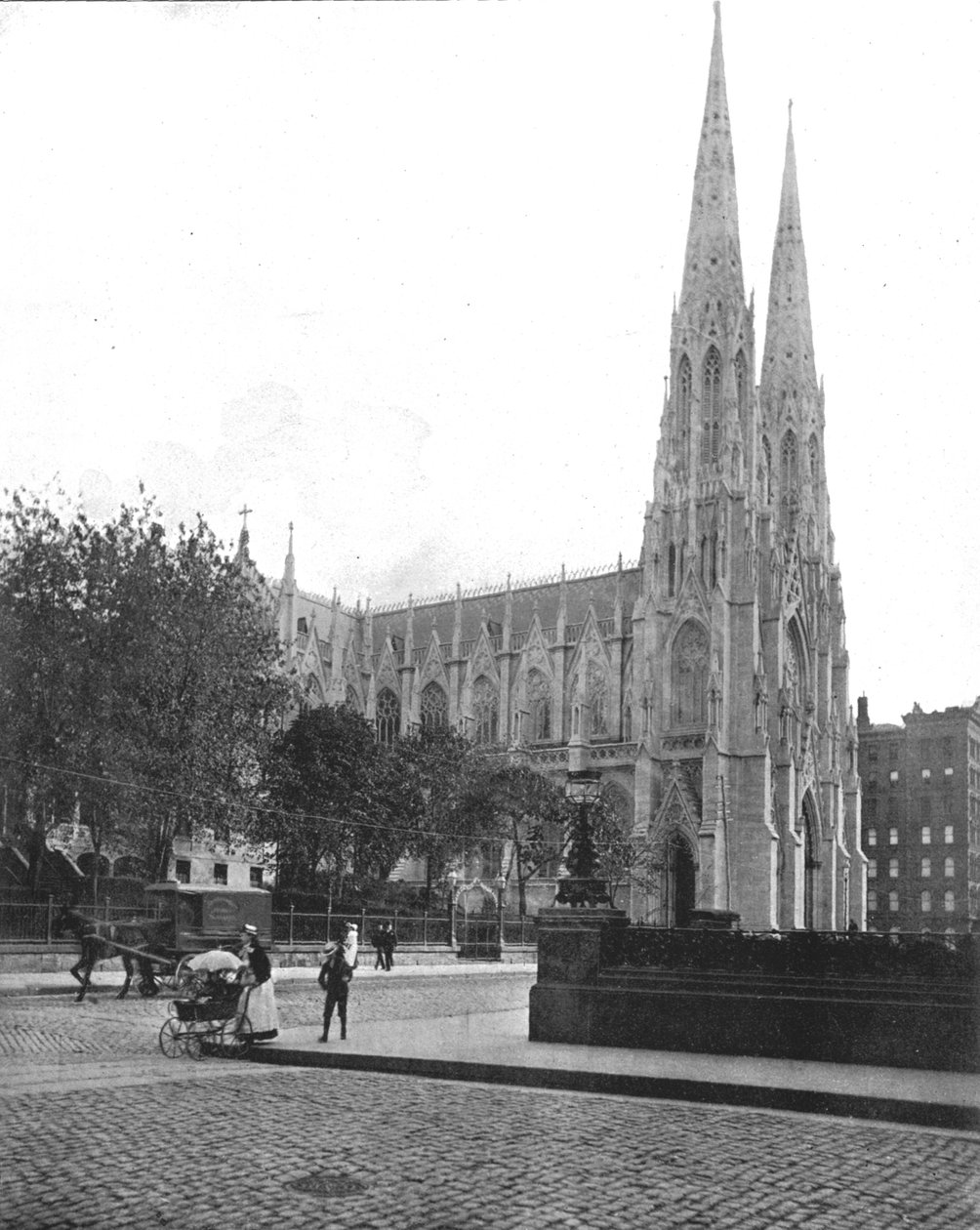 Catedral de St Patricks, Nova York, EUA, c1900. de Unbekannt