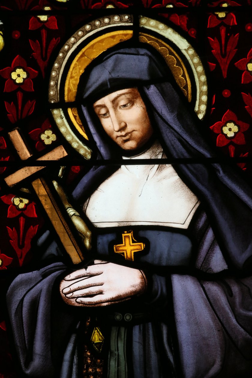 Igreja de S. Paulo. Janela de vidro manchado. Jane Frances de Chantal (Jeanne de Chantal, Jeanne Françoise Fremyot de Rabutin, baronne de Chantal) de Unbekannt