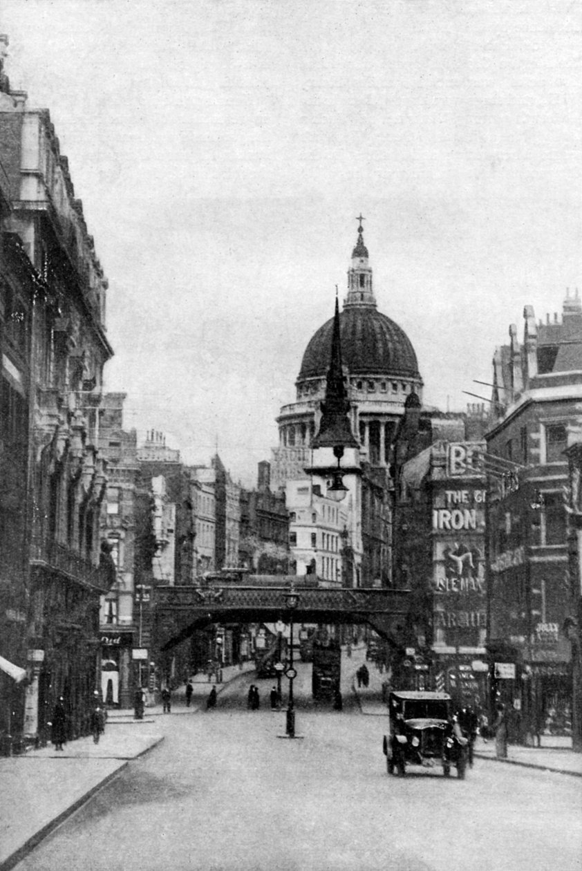 Catedral de St Pauls da Fleet Street em um domingo, Londres, c1930s de Unbekannt