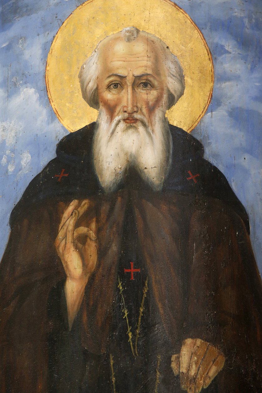 Igreja de São Savos (Savas). Bênção de S. Salvador (Santa Sava de Serbie) de Unbekannt