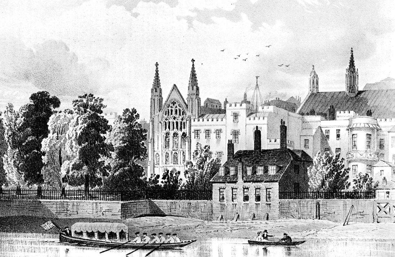 Capela de St Stephens e a Casa dos Oradores, Westminster, Londres, 1834 c1905 de Unbekannt
