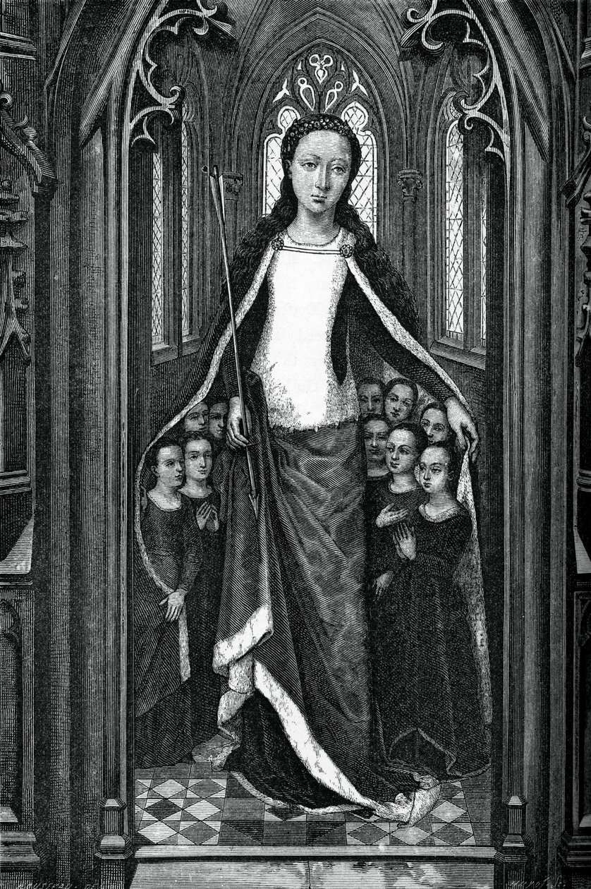 Santa Úrsula e as Virgens Sagradas, do relicário de Santa Úrsula, 1489, 1870 de Unbekannt