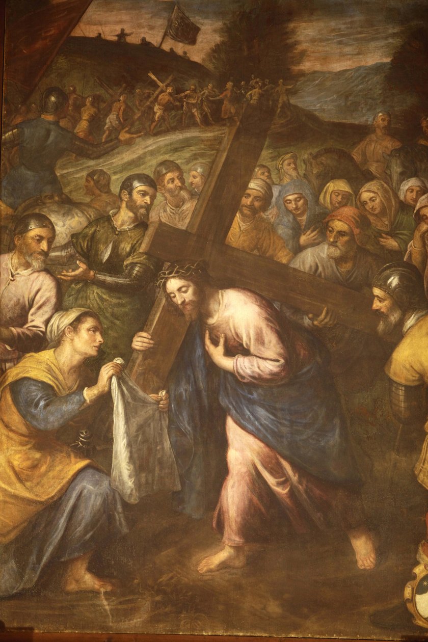 Sta Veronica e Jesus carregando a sua cruz, Tricase, Itália de Unbekannt