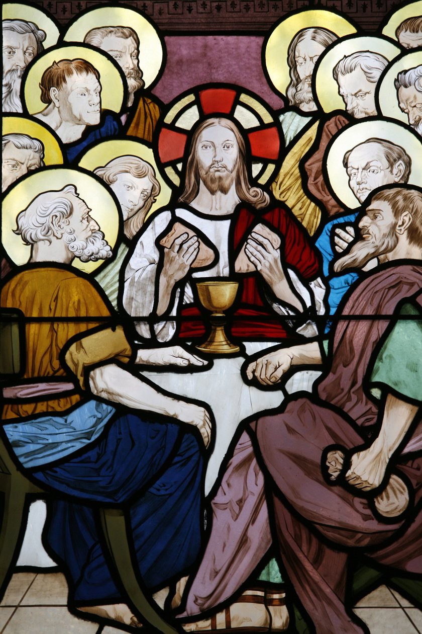 Vidro manchado na igreja de Saint-Honore d