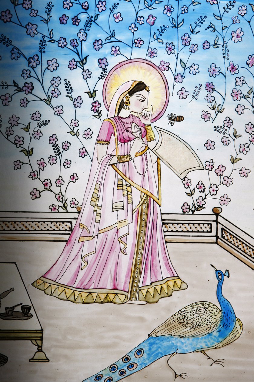 Vidro manchado no templo de Iskcon, Londres, Grande-Bretagne de Unbekannt