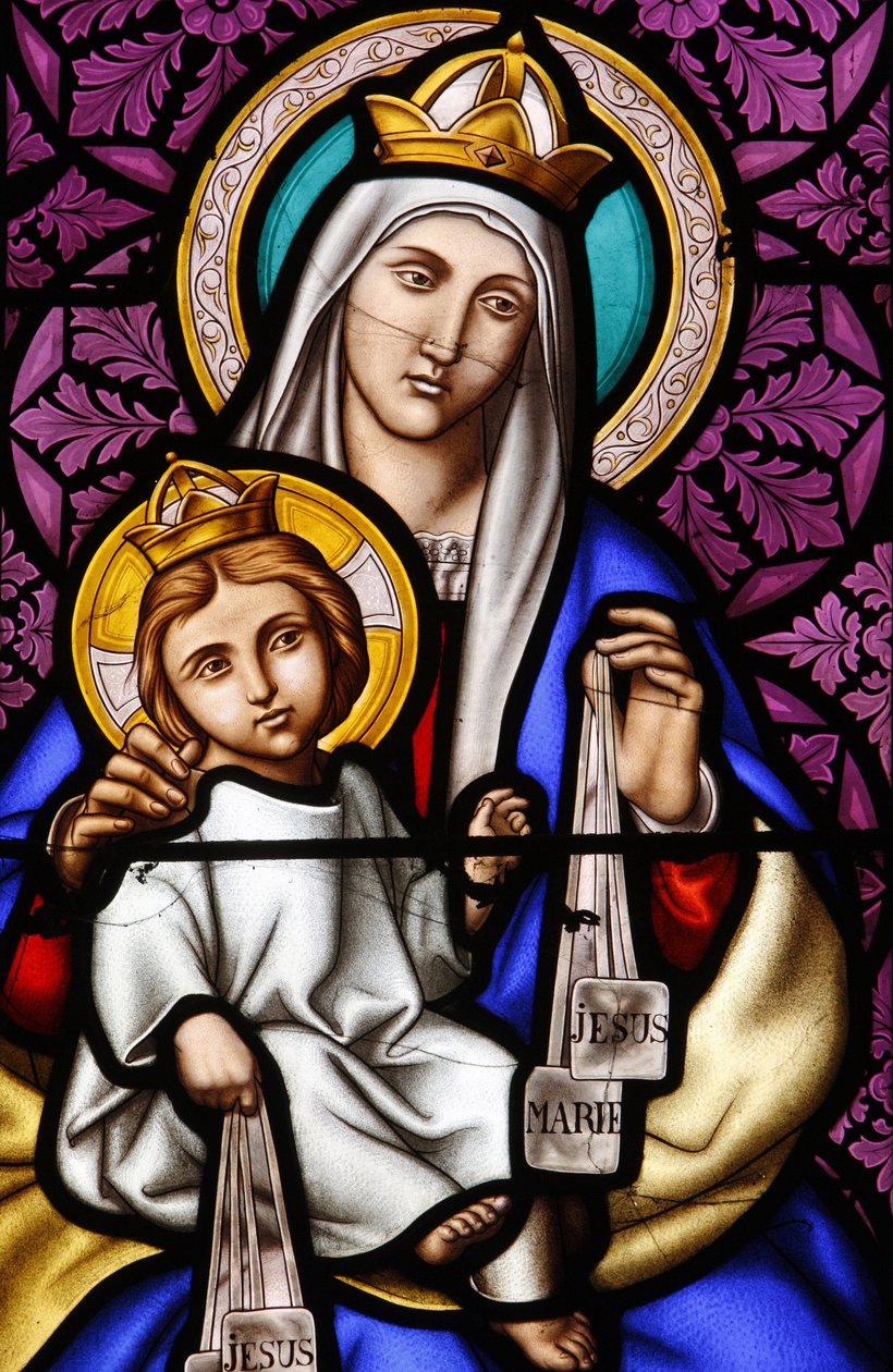 Vidro manchado na igreja de Pont L