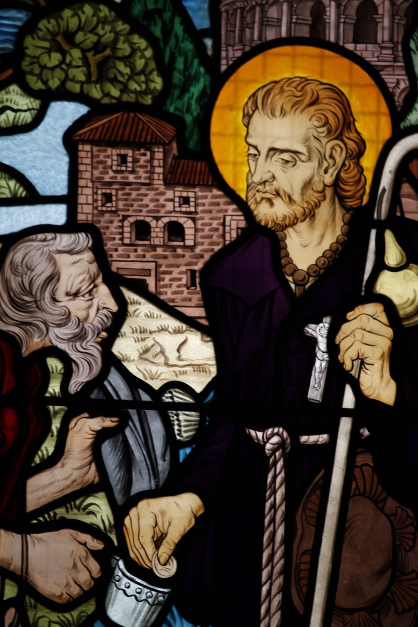 Vidro manchado na igreja de Saint-Honore d