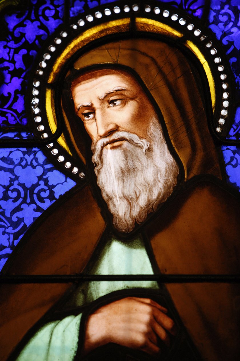 Vidro manchado na igreja de São Paulo, Lyon : São Boaventura, Lyon, França de Unbekannt