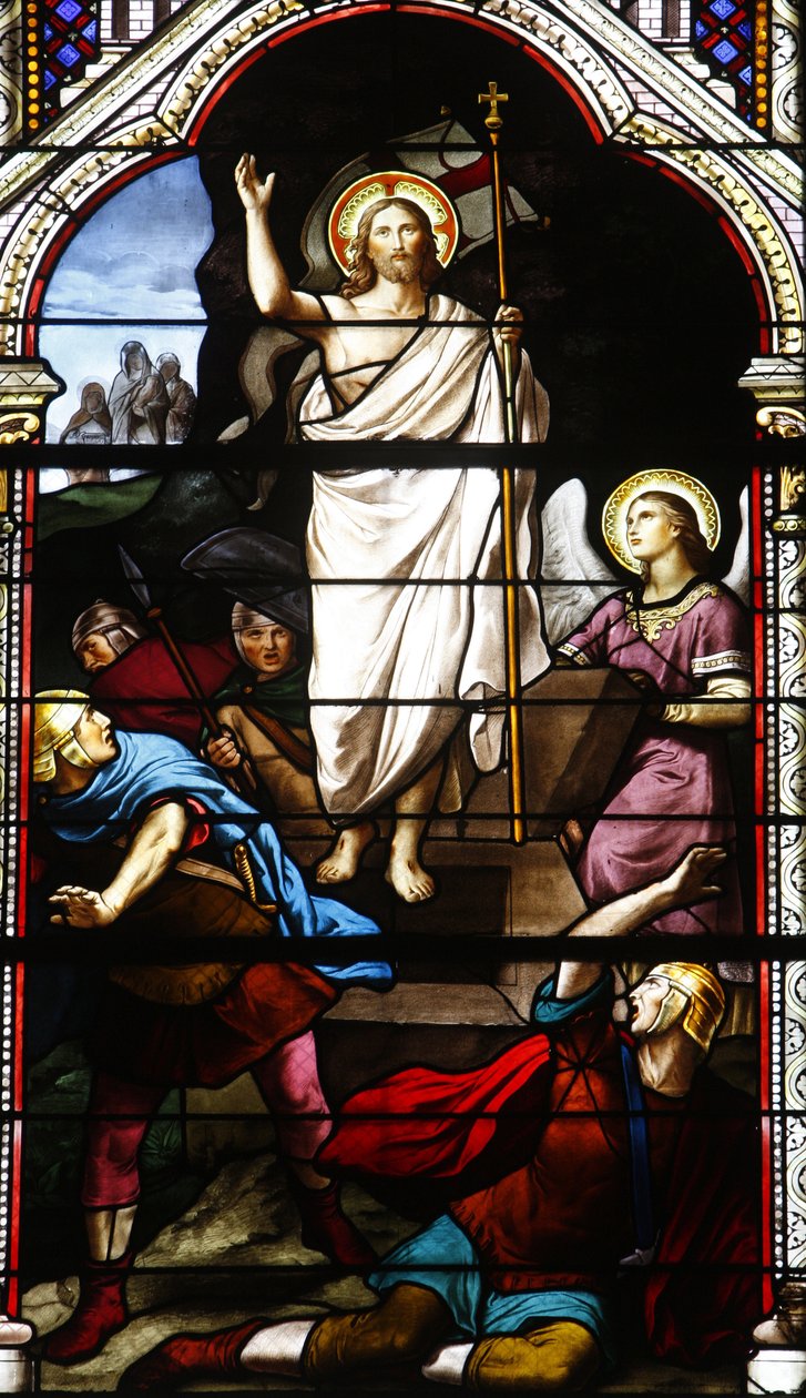 Vidro manchado: a ressurreição de Cristo, Levallois-Perret, FRance de Unbekannt