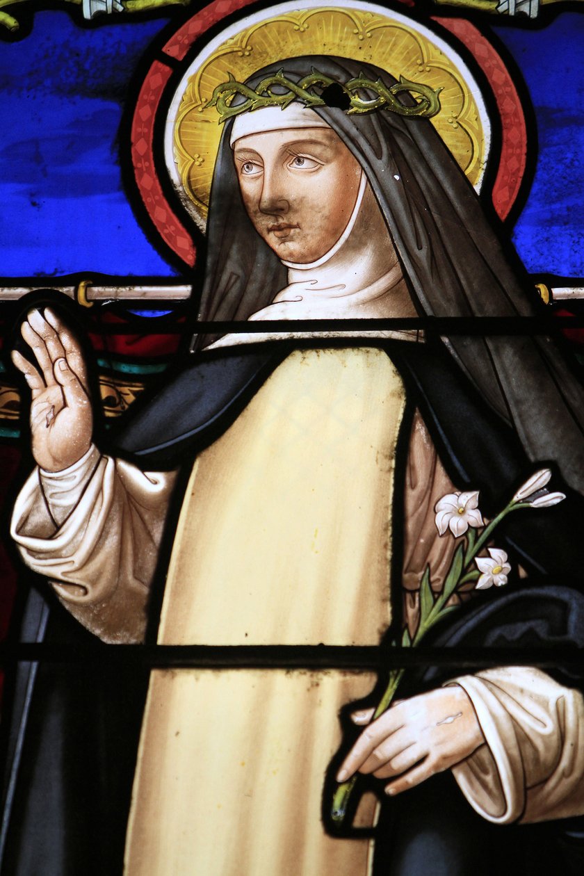 Janela de vidro manchado. Ste Catherine de Sienne. 1883. de Unbekannt
