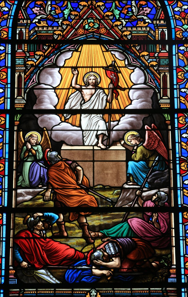 Janela de vidro manchado. A Ressurreição de Cristo Douarnenez França de Unbekannt