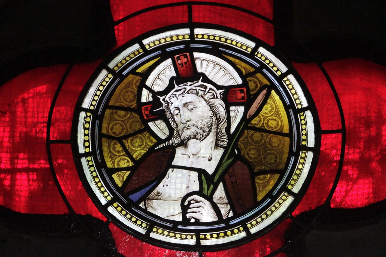 Janela de vidro manchado de Jesus, Igreja de São Pedro e Paulo, , Istambul, Turquie de Unbekannt