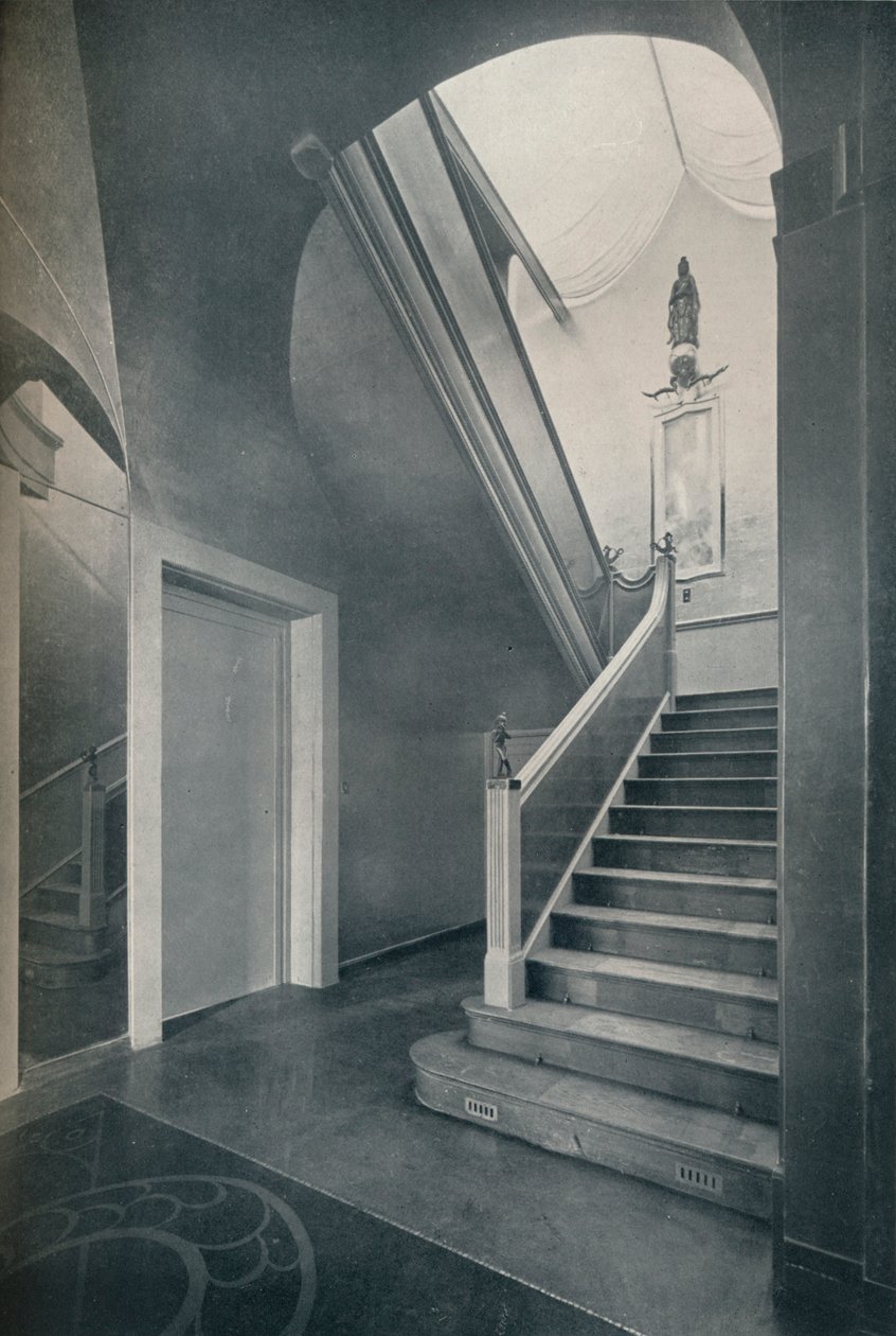 Escadaria e salão de Finella pelo arquiteto Raymond McGrath 1903-1977, 1930 de Unbekannt