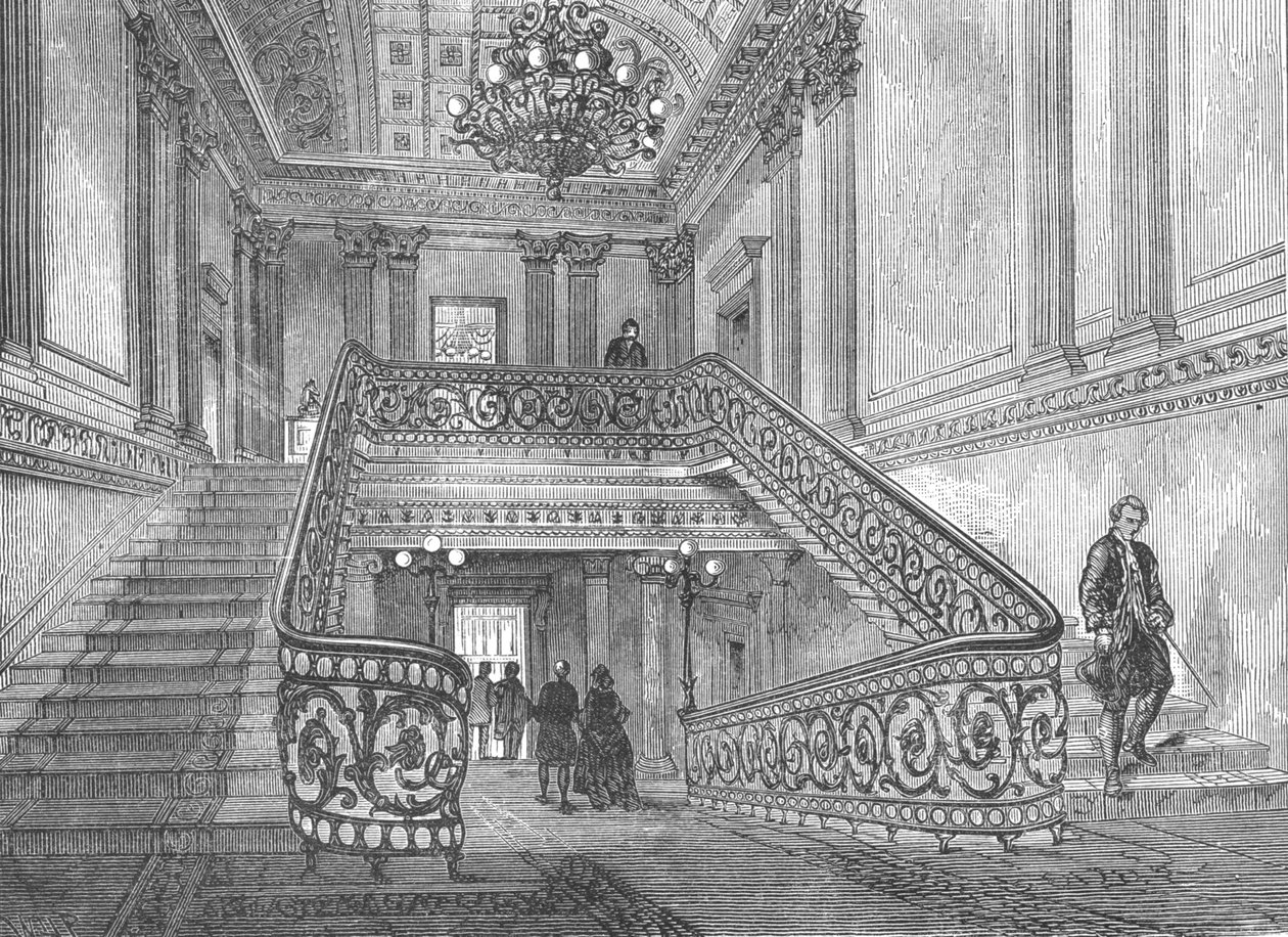 Escadaria em Northumberland House, 1897 de Unbekannt