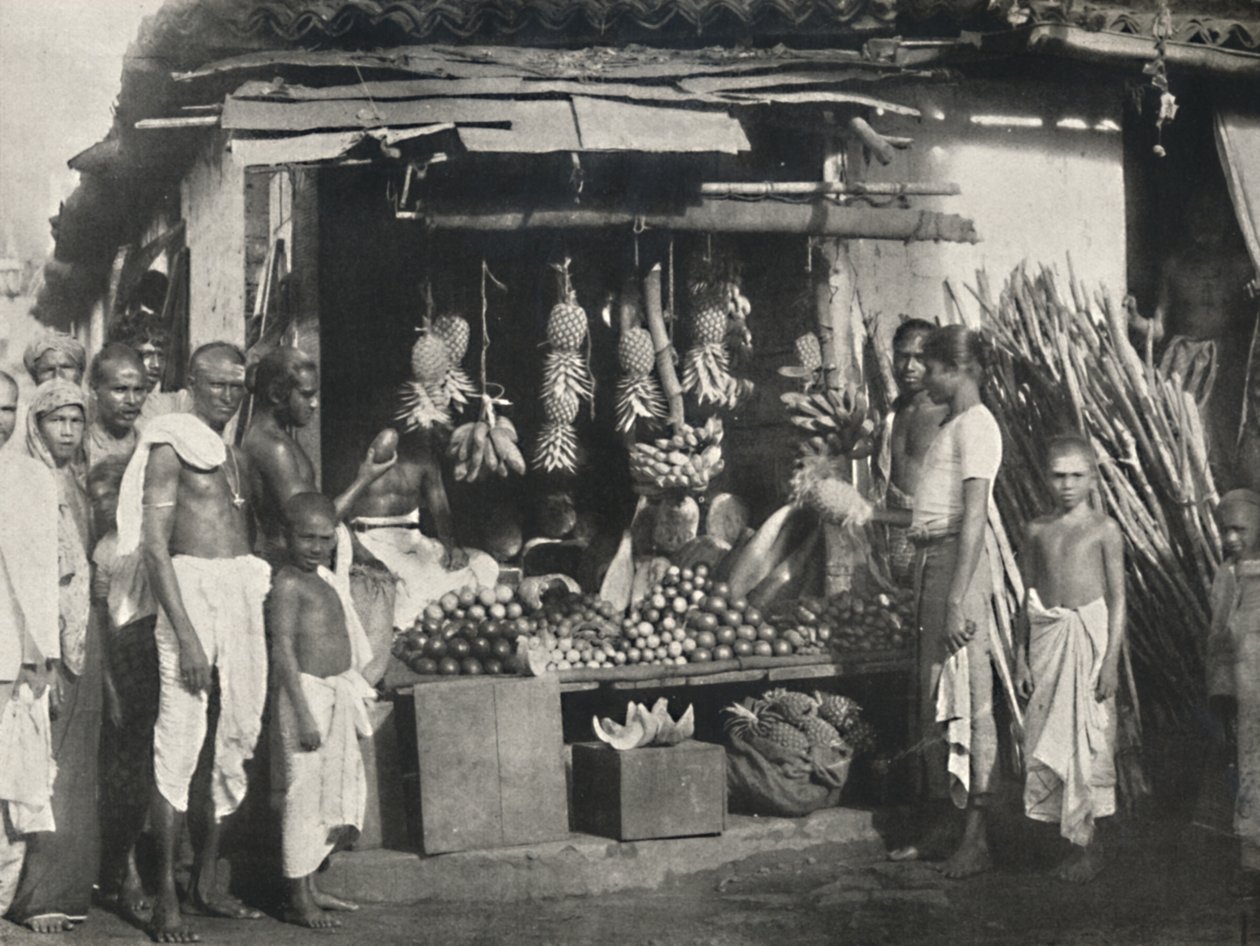 Estande de um vendedor de frutas em Colombo, 1926 de Unbekannt