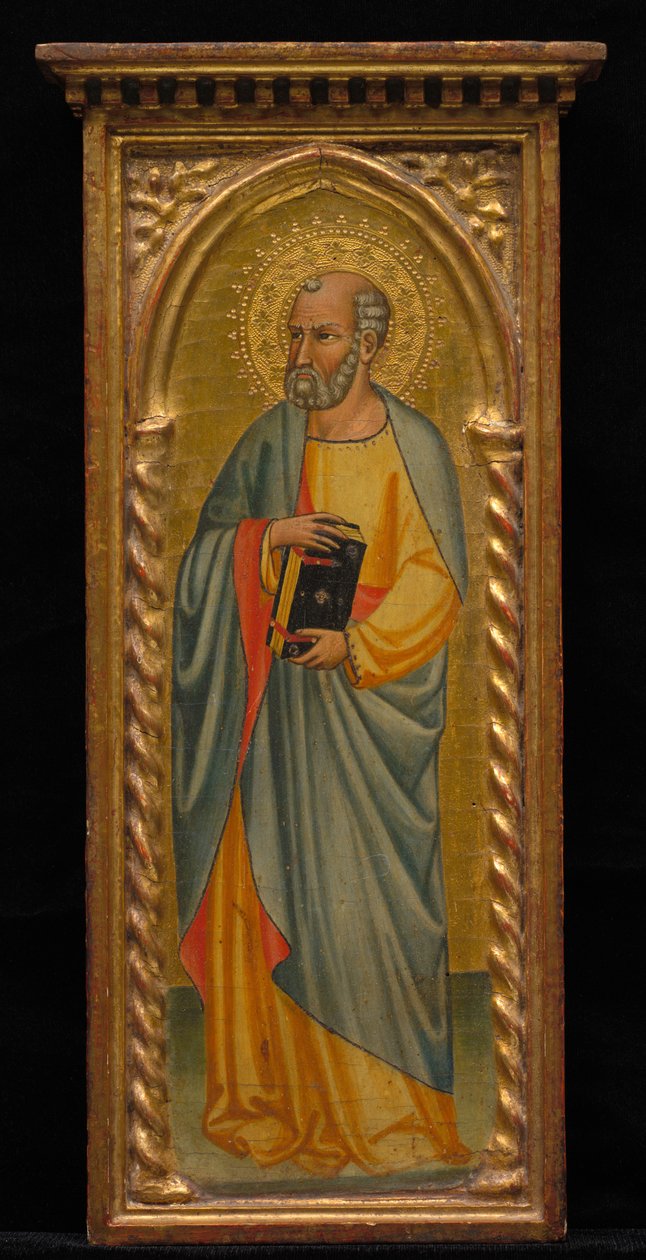 Santo e Santo em pé no manto vermelho par, final do século XIX - início do século XX. de Unbekannt