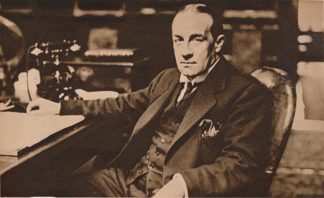 Stanley Baldwin, recém-eleito Primeiro Ministro do Reino Unido, maio de 1923 1935. de Unbekannt